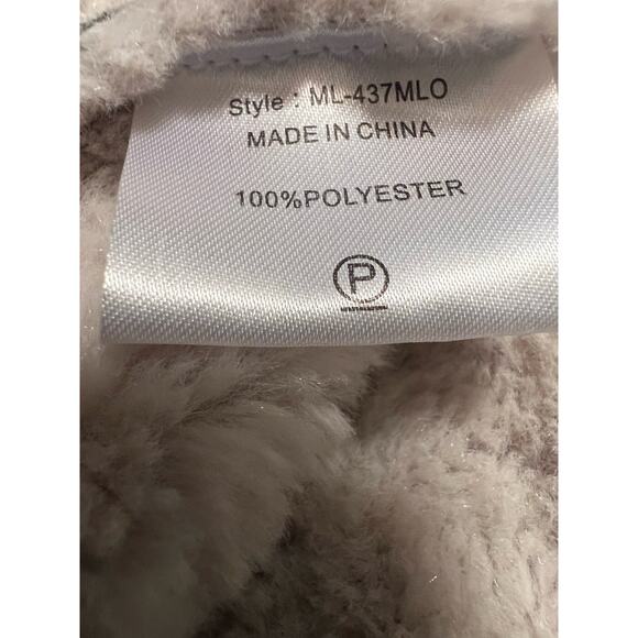 Madison & Lola Faux Suede Sherpa Lined Vest Size Large Gray - Picture 4 of 5